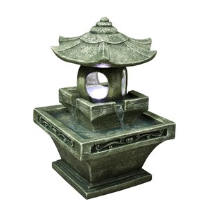 Hi-Line Gift Ltd. 25.25-in Resin Statue Indoor Fountain - Grey