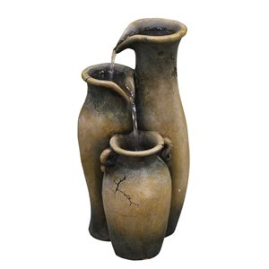Hi-Line Gift Ltd. 12-in Resin Tabletop Indoor Fountain - Antique Brown