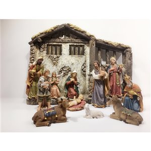 Hi-Line Gift Ltd. 11-Pack Resin Nativity Figurines