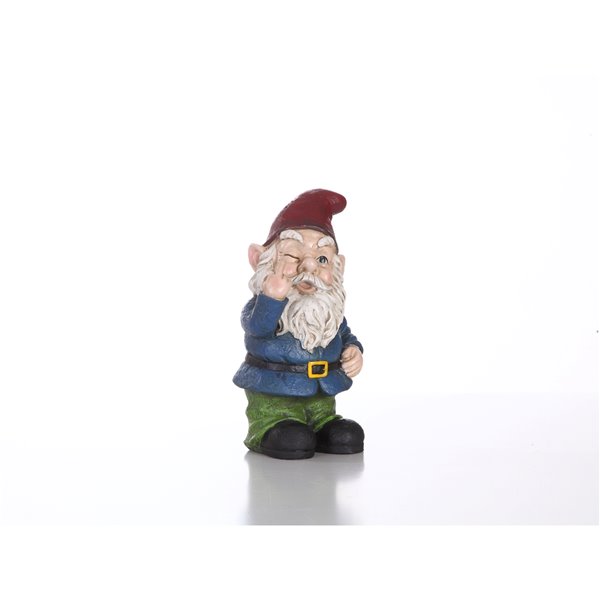 Hi-Line Gift Ltd. Gnome Resin Garden Statue - 10-in - Multi 75616-I | RONA