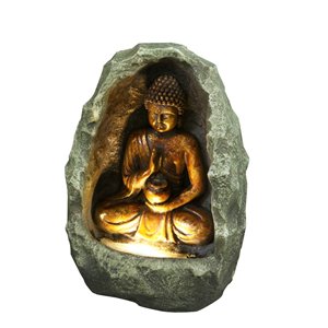 Hi-Line Gift Ltd. 14.75-in Resin Statue Indoor Fountain - Grey tones