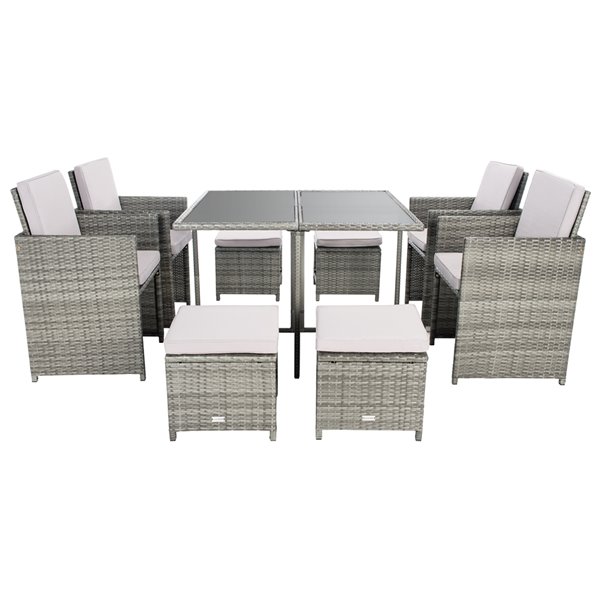 space saving 8 seater patio set