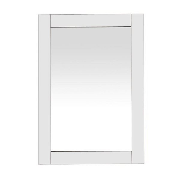 Miroir de salle de bain Selena de GEF, 24 po, rectangulaire, blanc