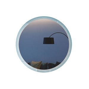 Miroir de salle de bain Phoenix à éclairage DEL de GEF, 28 po, rond, argent