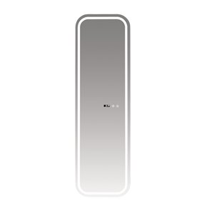 Miroir de salle de bain Phoenix à éclairage DEL de GEF, anti-buée, 18 po, rectangulaire, argent