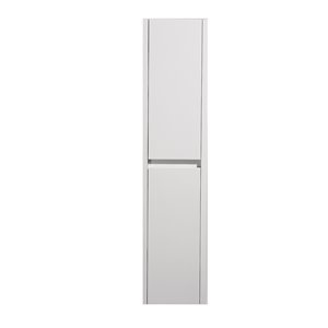 Armoire de lingerie murale blanche Selena de GEF, 13,75 po x 15,75 po x 69 po