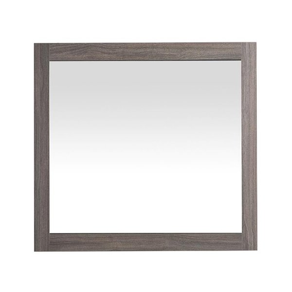GEF Selena Bathroom Mirror - 30-in - Rectangular - Maple Grey
