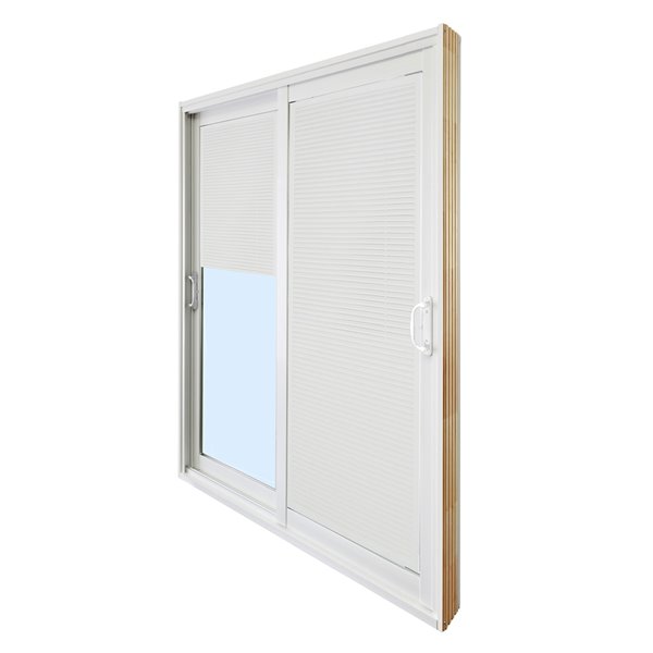Dusco Doors Tempered Glass Vinyl Double Patio Doors with Screen (Common: 72-in x 80-in; Actual: 71.63-in x 79.63-in) - White