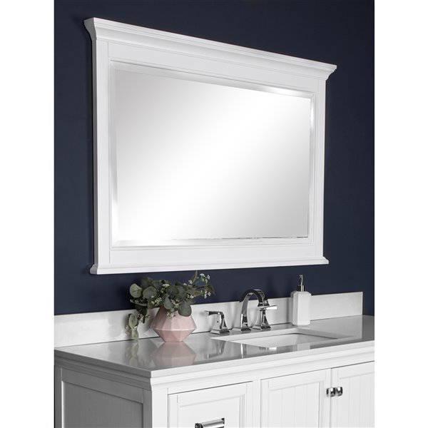 Miroir de salle de bain Brantley de Foremost, blanc, 46 po