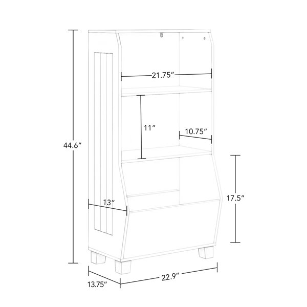 RiverRidge Home Kids Composite 3-Shelf 23-in Standard Bookcase