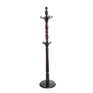 IH Casa Decor Brown 4-Hook Traditional Coat Stand