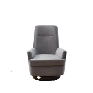 Chaise d'accent moderne grise en velours de IH Casa Decor, lot de 1