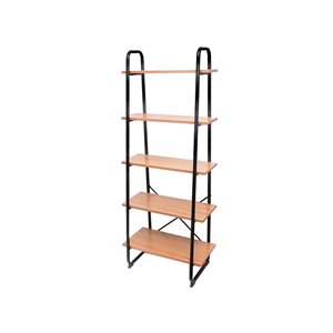 Étagère en bois clair à 5 tablettes et dos ouvert de IH Casa Decor