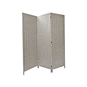 Écran pliable Gibson en bambou de IH Casa Decor, 39 po l x 74 po H, gris