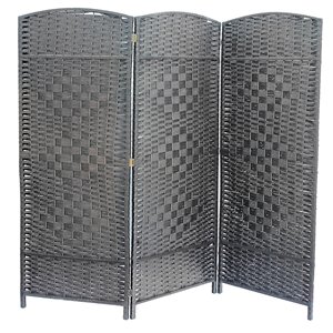 Écran pliable en bambou de IH Casa Decor, 39 po l x 74 po H, gris