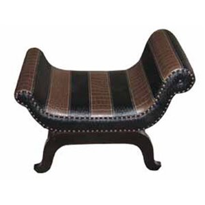 IH Casa Decor Modern Faux Leather Accent Bench - 16-in L - Brown