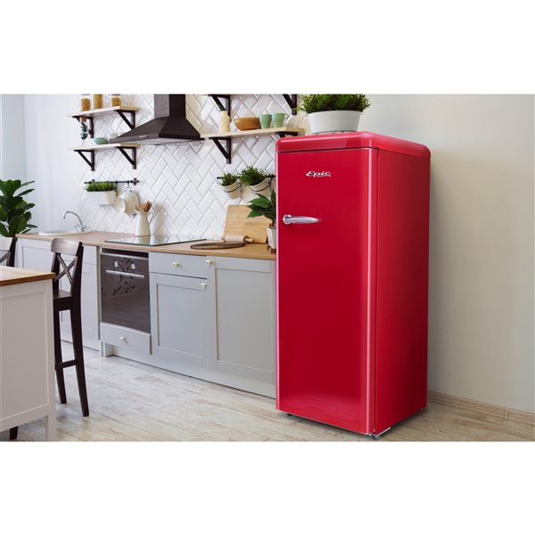 Réfrigérateur à congélateur inférieur Rétro Unique de 9 pi³ - Unique  Appliances