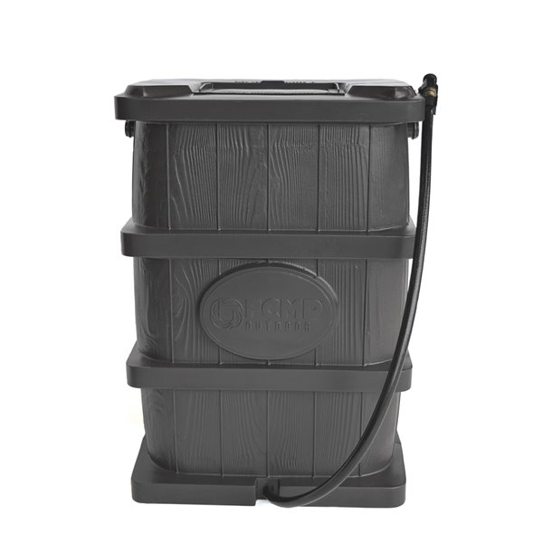 FCMP Outdoor 45-Gal Grey Plastic Rain Barrel with Spigot Included
