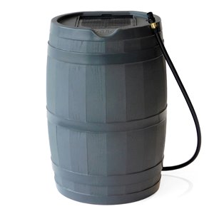 Citerne pluviale en plastique de 45 gal. par FCMP Outdoor, robinets inclus, gris