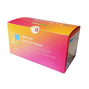 Aurelia 2130 Disposable Earloop Surgical Face Masks - ASTM 3 - Pack of 50