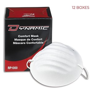 Masques anti-poussière / ponçage jetables Dynamic RP - Paquet de 50 en 12 boîtes