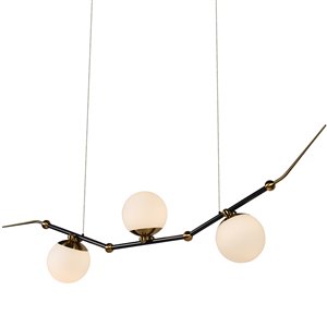 Lustre à DEL intégrée Chianti de Vonn Lighting fini laiton antique, 3 lumières, 54 po