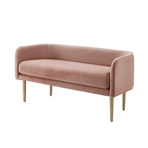 Inspired Home Mikaela Modern Blush Accent Indoor Bench