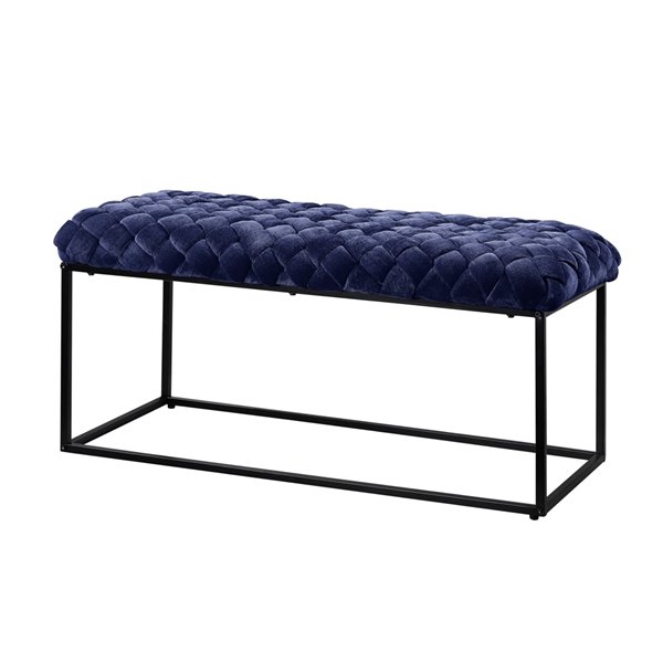 Inspired Home Mariana Modern Navy Accent Indoor Bench LBH211-02NY-LAC ...