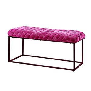Inspired Home Mariana Modern Fuchsia Accent Indoor Bench