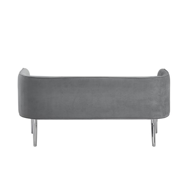 Inspired Home Mikaela Modern Grey Accent Indoor Bench