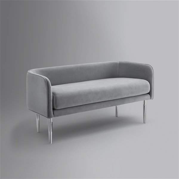 Inspired Home Mikaela Modern Grey Accent Indoor Bench