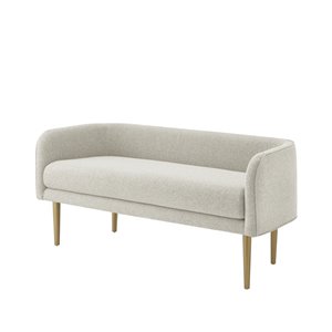 Inspired Home Mikaela Modern Cream White Accent Indoor Bench
