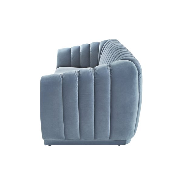 Inspired Home Bellamy Modern Teal Velvet Sofa