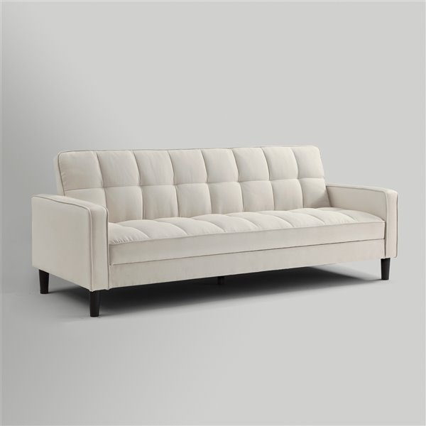 beige linen sofa bed