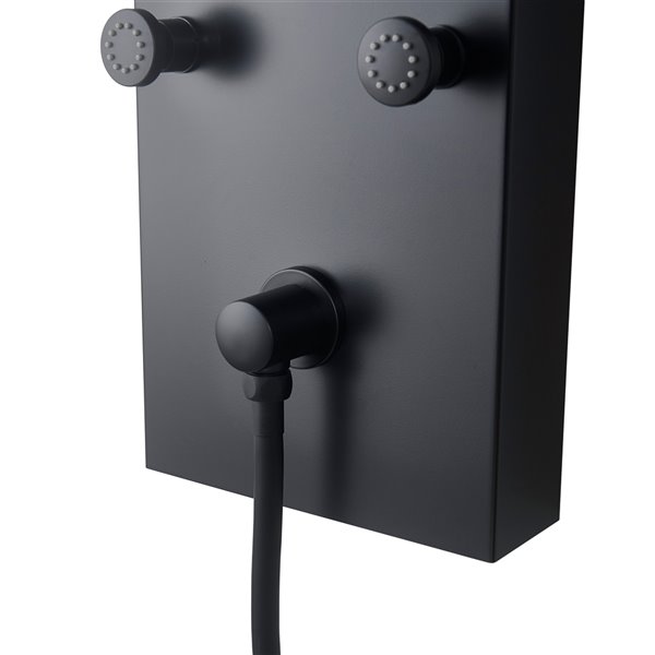 AKDY Matte Black 8-Spray Shower Panel System