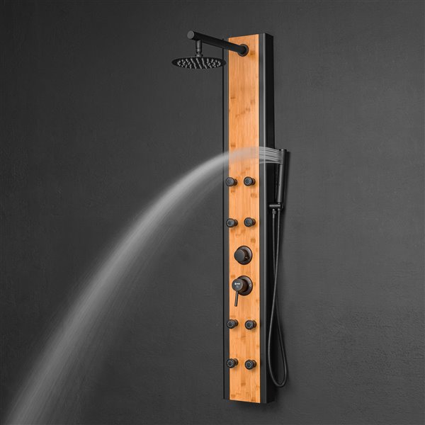 AKDY Bamboo 8-Spray Shower Panel System