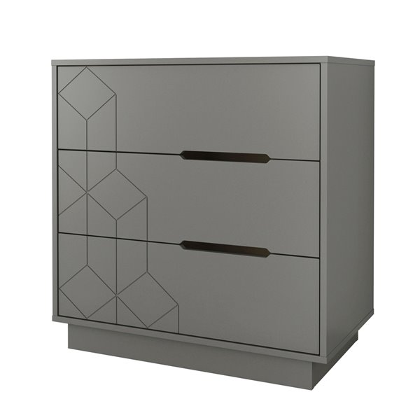 Nexera Standard 3-Drawer Chest - Greige