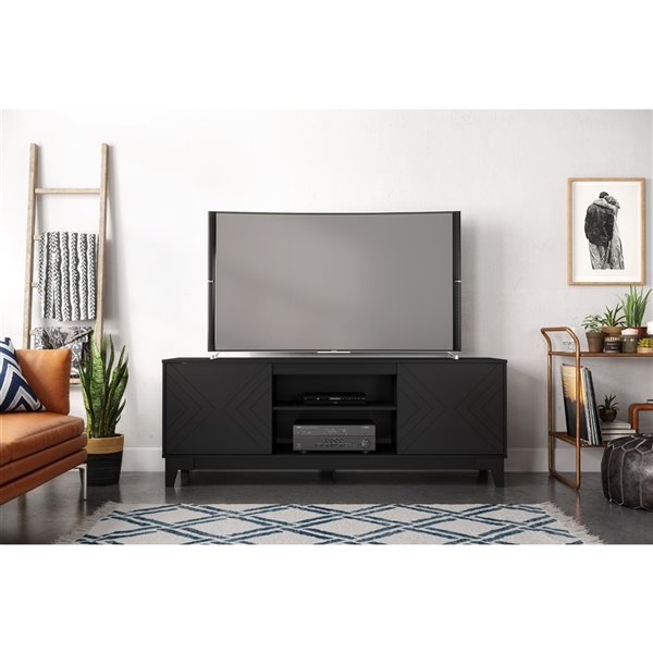 Nexera Arrow TV Stand for TVs up to 80-in - Black
