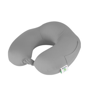 Oreiller cervical rond en spandex de GoGreen Power, 12 po W x 12 po L, gris