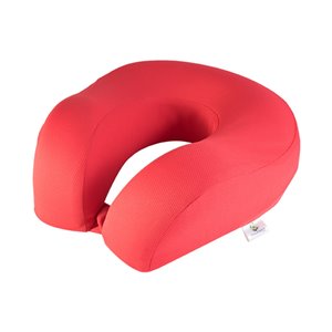 Oreiller cervical rond de GoGreen Power, 12 po W x 12 po L, rouge