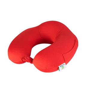 Oreiller cervical rond en spandex de GoGreen Power, 12 po W x 12 po L, rouge