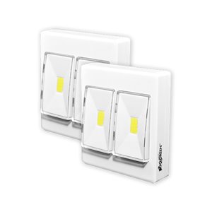 Lampe portative LiteSaver 2X LED 200 Lumen de GoGreen Power, pile incluse