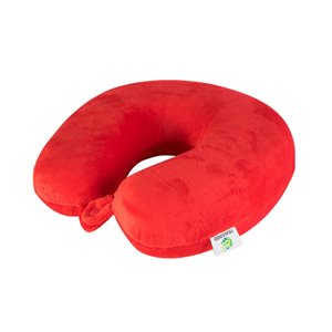 Oreiller cervical rond en velours de GoGreen Power, 12 po W x 12 po L, rouge