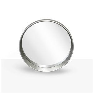 Hudson Home Murray 31.5-in L x 31.5-in W Round Framed Mirror - Silver