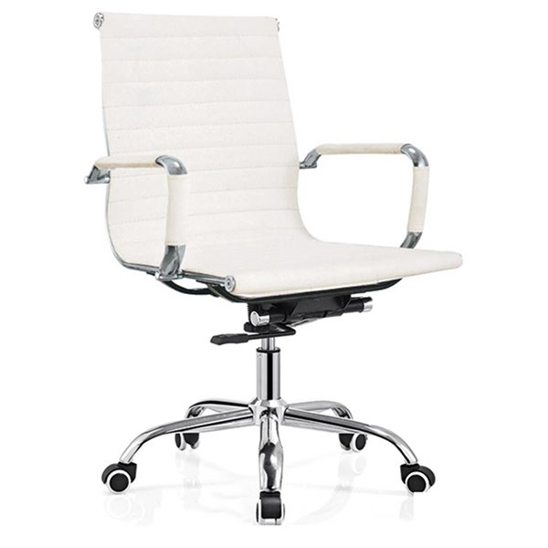 Hudson Home Arcaro White Contemporary Desk Chair - Set of 1 BN-7015 ...