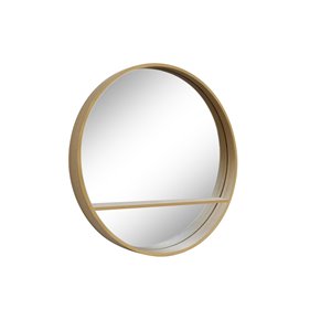Miroir rond avec cadre Jacob de Hudson Home, 32 po x 32 po, bois naturel