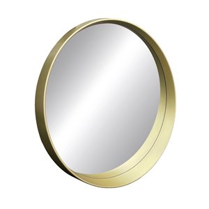 Miroir rond avec cadre Murray de Hudson Home, 27,5 po x 27,5 po, or