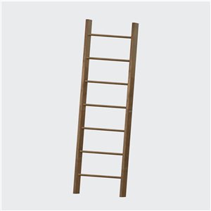 Hudson Home Freestanding Pine Scala Quilt Rack - 20-in x 72-in - Walnut Finish