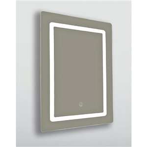 Hudson Home Lumi 36-in L x 24-in W Rectangle Polished Mirror - Clear