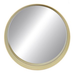 Hudson Home Murray 31.5-in L x 31.5-in W Round Framed Mirror - Gold